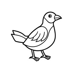 Bird line art, Bird line drawing, cute bird outline