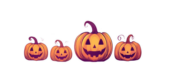 halloween pumpkin isolated on white