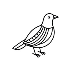 Bird line art, Bird line drawing, cute bird outline