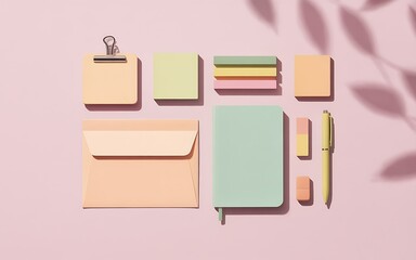 set of pink nail polish on white background