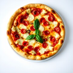 Melted cheese pizza food