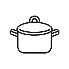 Cooking Pot Vector Icon with Handles