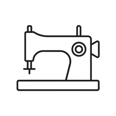 Sewing Machine Vector Icon for Tailoring and Crafting