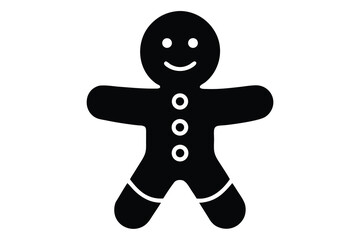 gingerbread man vector icon
