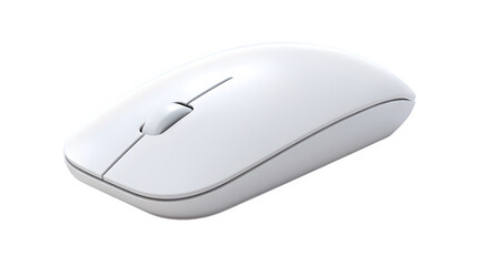 White computer mouse, isolated on transparent background