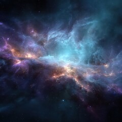 3D Smart LED Panel with flickering space nebula effects, creating shifting colors and lights.