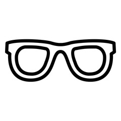 Stylish Trendy Hipster Sunglasses Eyewear Icon for Summer Vacation Travel Fashion Accessory Optometry Vision Protection Minimalist Line Art Vector Illustration on White Background