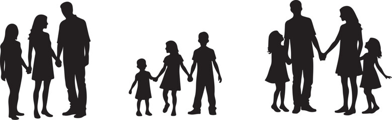 Black silhouette illustration of a stylized figure on a transparent background silhouette isolated on transparent background
