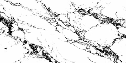 Create a high-resolution, seamless white marble texture with intricate black veining patterns. The design should evoke elegance and natural stone aesthetics,