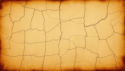 Aged Parchment Texture with Crackled Surface and Vintage Aesthetic Elements