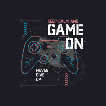  gamepad illustration with slogan next level, for t-shirt prints and other uses.