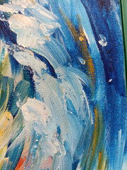 color and texture of oil paint strokes