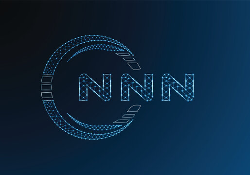 NNN low poly letter logo vector design. NNN lower poly logo design. Low poly logo.