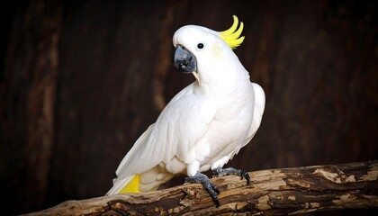 White cockatoo perched on branch