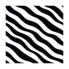 Bold Zebra Stripes Seamless Pattern in Black and White