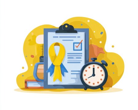 Prostate screening day flat icon promotes awareness and encourages preventive health practices