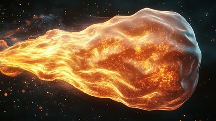 Speed bag shaped like a plasma comet