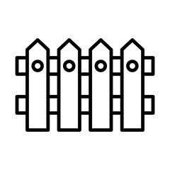 Farm fence icon outline vector on white