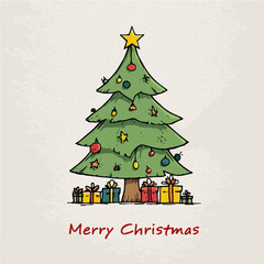 Fototapeta premium Christmas tree vector diagram