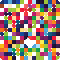 a pixelated color grid pattern