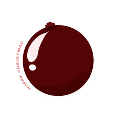 Red christmas ball vector for additional of you greeting card or ornament
