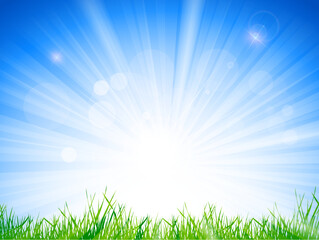 Fototapeta premium Sunny_day_background_vector