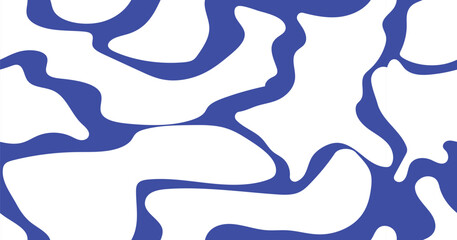 Seamless abstract blue camouflage pattern with organic fluid shapes. Modern military-style design for fabric, backgrounds, and digital art. Ideal for urban fashion or graphic projects.
