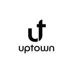 Fototapeta premium The **Uptown logo** features sleek, contemporary typography with stylish design elements, symbolizing sophistication, growth, and modern urban appeal for a versatile and upscale brand identity. 