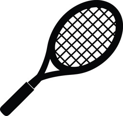 Tennis Silhouette Vector - Racket and Sport Theme - Summer, Wimbledon, and Fitness Illustration