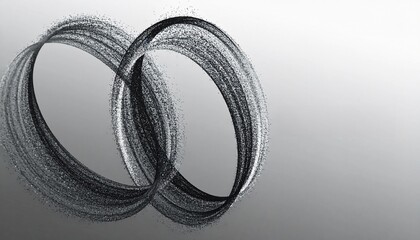 交差する二重円　粒子が描く動的な軌跡