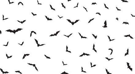 Flying bats silhouette pattern black white, bats, flying, silhouette, black, white, pattern, halloween, spooky, night, creature, animal, wings, dark, creepy, swarm, background, texture, graphic, desig
