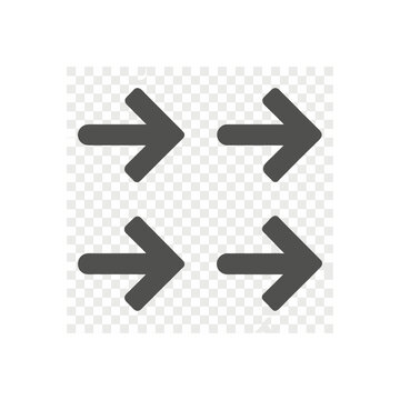 Dark Gray Arrows Pointing Right direction forward