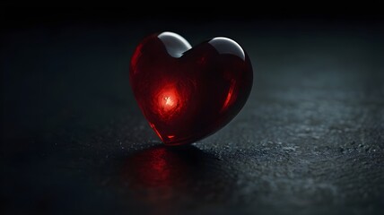 Luminous Crimson Heart