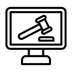 Remote Trial Vector Line Icon Design