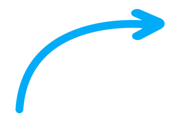 Direction arrow curve sign