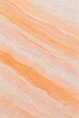 Fototapeta premium Abstract watercolor texture with soft pastel shades of orange and peach blending in organic wave patterns, ideal for artistic backgrounds, creative designs, and elegant paper textures.