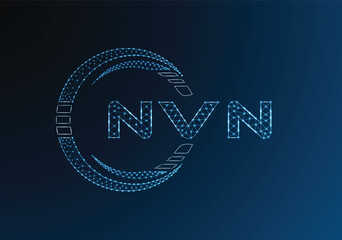NVN low poly letter logo vector design. NVN lower poly logo design. Low poly logo.