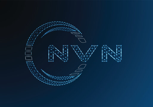 NVN low poly letter logo vector design. NVN lower poly logo design. Low poly logo.