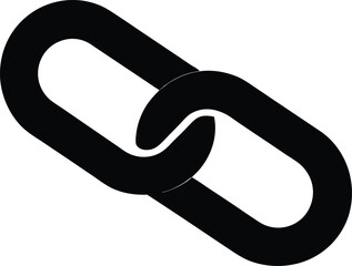 Chain link silhouette vector illustration