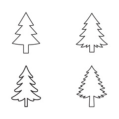 Stylish Black and White Tree Illustrations.