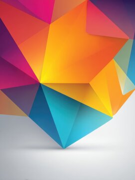 Colorful Abstract Geometric Background with Sharp Angles and Shapes
