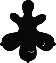 Ginger roots silhouette, Black and white illustration of ginger root with leaves
