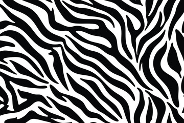 Wild animal print. Abstract zebra skin pattern vector.