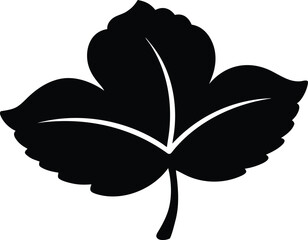 Hibiscus leaf silhouette, leaf icon silhouette vector design