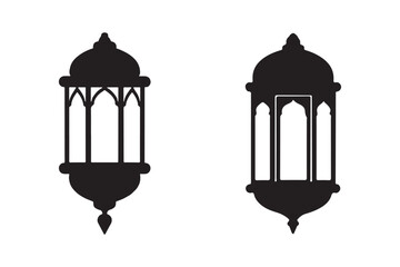 Elegant Black Silhouette Lantern Designs.