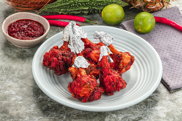 Indian cuisine - Red Chicken lolypops