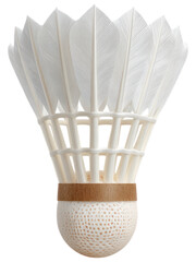 Classic Shuttlecock on White Background for Badminton Sport