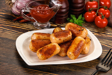 Roasted chicken mini sausages for breakfast