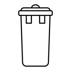 Trash Can Icon – Minimalist Vector Flat Design