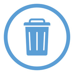 Trash Can Icon – Minimalist Vector Flat Design